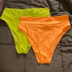 High cut cheeky bikini bottoms